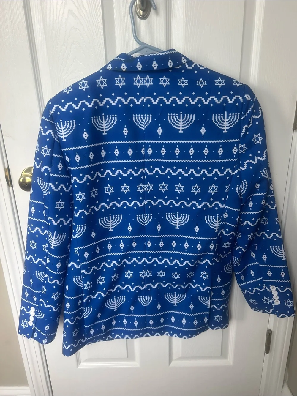 Tipsy Elves Men’s Hanukkah Blazer:tie, size 42 or Large. NWOT “The Lit Menorah”